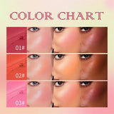 Multi-function Blush Stick Natural Cheek Face Rouge Blusher Cream Lasting High Color Rendering Brightening Skin Tone Waterproof
