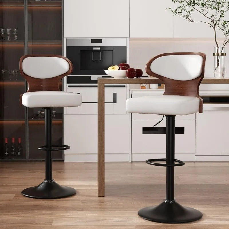 Set of 2 Adjustable Height Bar Stools - Elevate Your Seating Experience