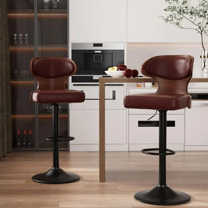 Set of 2 Adjustable Height Bar Stools - Elevate Your Seating Experience